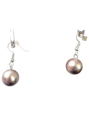 Simple Bronze Pearl Style Drop Earrings Light Brown Everyday Wear Casual